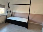 Woood tipi bed 80x200 zwart met lade en matras, Ophalen, Gebruikt, Eenpersoons, Zwart