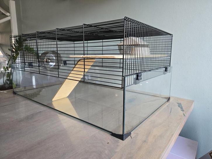 Knaagdieren hamster kooi verblijf, Dieren en Toebehoren, Knaagdieren en Konijnen | Hokken en Kooien, Zo goed als nieuw, Kooi, 60 tot 90 cm
