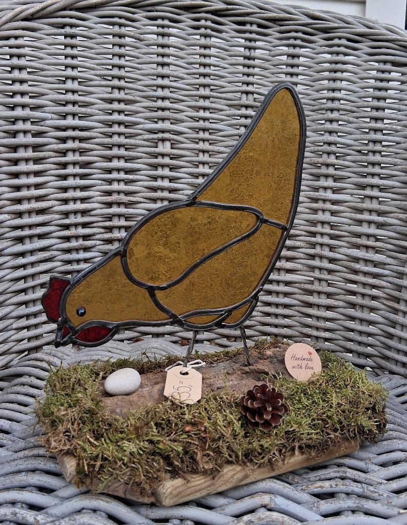 super leuke kippen van glas in lood, Antiek en Kunst, Kunst | Overige Kunst, Ophalen of Verzenden