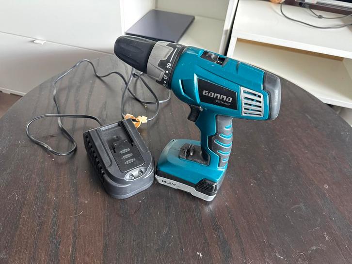 Gamma CD14.4HP Accuboormachine 14.4V Li-ion met lader, Doe-het-zelf en Verbouw, Gereedschap | Boormachines, Gebruikt, Boor- en Schroefmachine