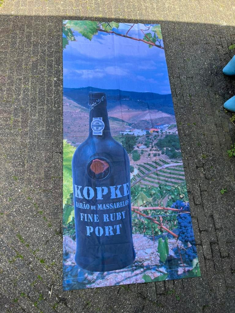 Kopke Fine Ruby Port Vlag Landschap Vakantie Portugal, Diversen, Ophalen of Verzenden, Nieuw