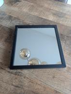 Spiegel met zwarte rand  (31x31cm), Ophalen of Verzenden, Rechthoekig, Minder dan 100 cm