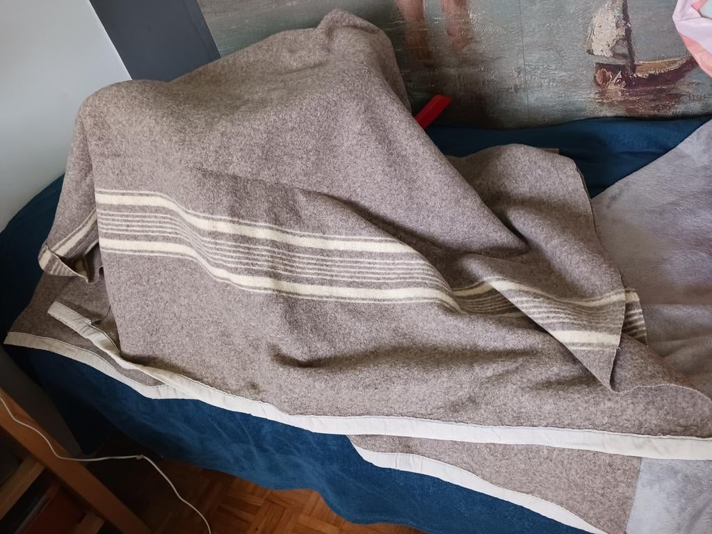 Vintage paardendeken, Huis en Inrichting, Woonaccessoires | Plaids en Woondekens, Ophalen, Gebruikt