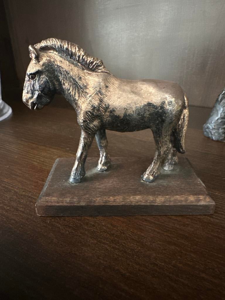 WNF Verzilverd Przewalskipaard Beeldje - Nr. 5, Ophalen of Verzenden, Gebruikt, Dier