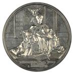 ZELDZAME PENNING ZILVER 3E EEUWFEEST MEISJESHUIS DELFT 1878, Verzenden, Zilver, Nederland