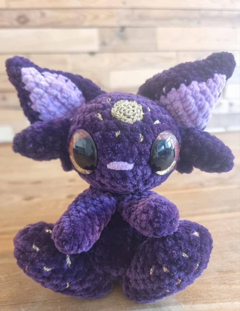 Espeon knuffel, handmade, Paars, Overige merken, Handgemaakt, Overige typen