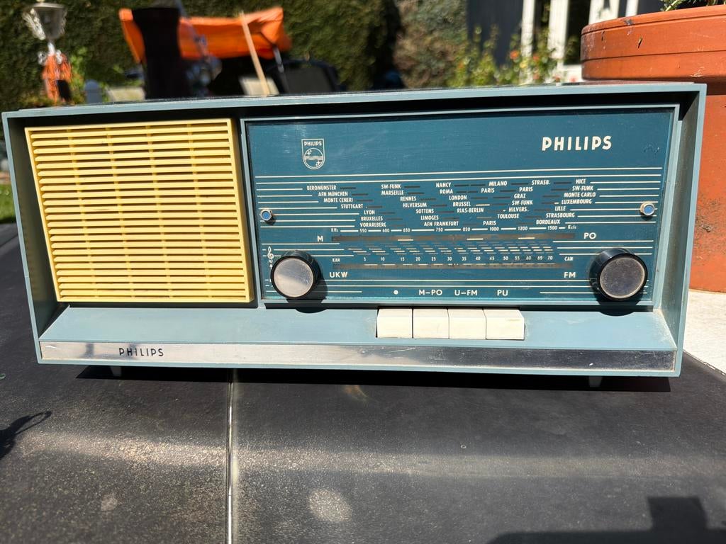Vintage Philips Radio - Klassieke Wereldontvanger, Ophalen of Verzenden, Gebruikt, Wereldontvanger
