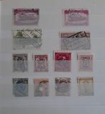 12 Postzegels België Spoorwegen, Opdruk, Perforatie, Ophalen, Gestempeld, Frankeerzegel, Treinen