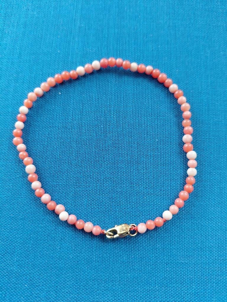 armband,porceleinen kraaltjes,20 cm, Verzenden, Nieuw, Goud