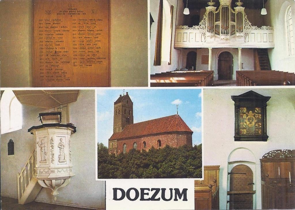 Doezum o.a. Noormannenpoort ongelopen ansichtkaart A1405, Ophalen of Verzenden, 1980 tot heden, Ongelopen