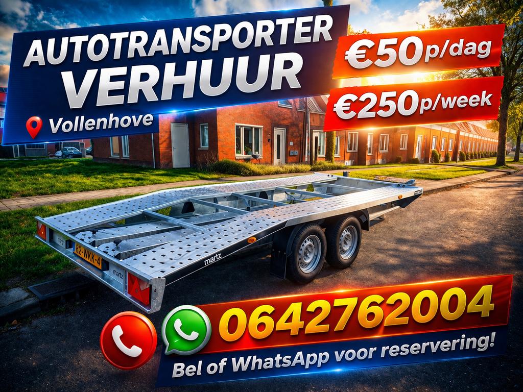 Autotransporter huren I Direct beschikbaar, Aanhangwagen