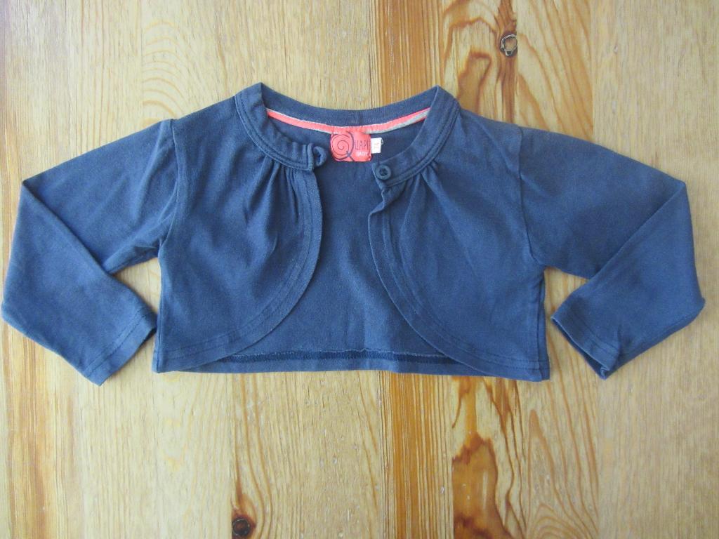 Blauwe bolero Quapi maat 74, Kinderen en Baby's, Babykleding | Maat 74, Gebruikt, Meisje, Truitje of Vestje, Ophalen of Verzenden