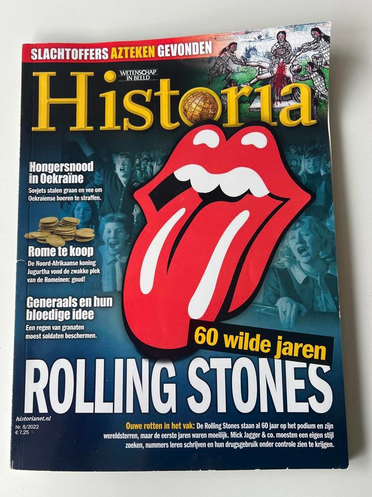 Historia Magazine Nr. 8/2022 - Rolling Stones 60 jaar, Ophalen of Verzenden, 20e eeuw of later, Zo goed als nieuw