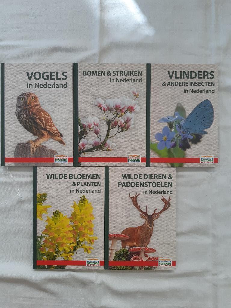 Postcodeloterij 5x vogels bomen bloemen vlinders paddestoel, Ophalen of Verzenden, Zo goed als nieuw, Natuur algemeen