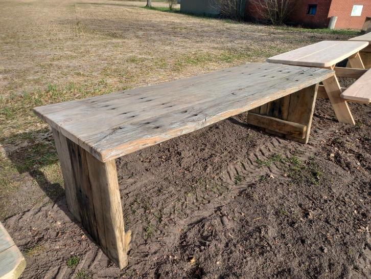 Tuintafel deze tafel kan ook voor binnen, Tuin en Terras, Tuintafels, Zo goed als nieuw, Rechthoekig, Hout, Ophalen