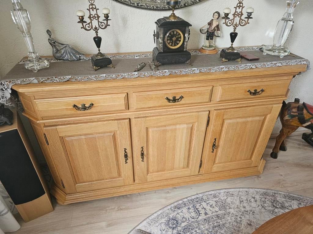 Blank eiken dressoir, Ophalen, Gebruikt, 25 tot 50 cm, 150 tot 200 cm