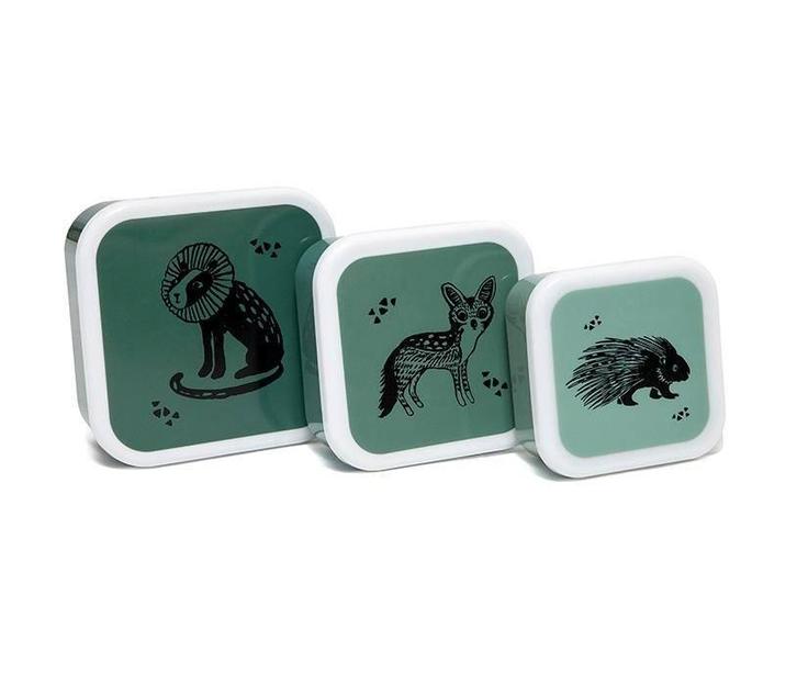 Sale Set Snackboxen snack Dieren Groen Petit Monkey, Diversen, Schoolbenodigdheden, Nieuw, Ophalen of Verzenden