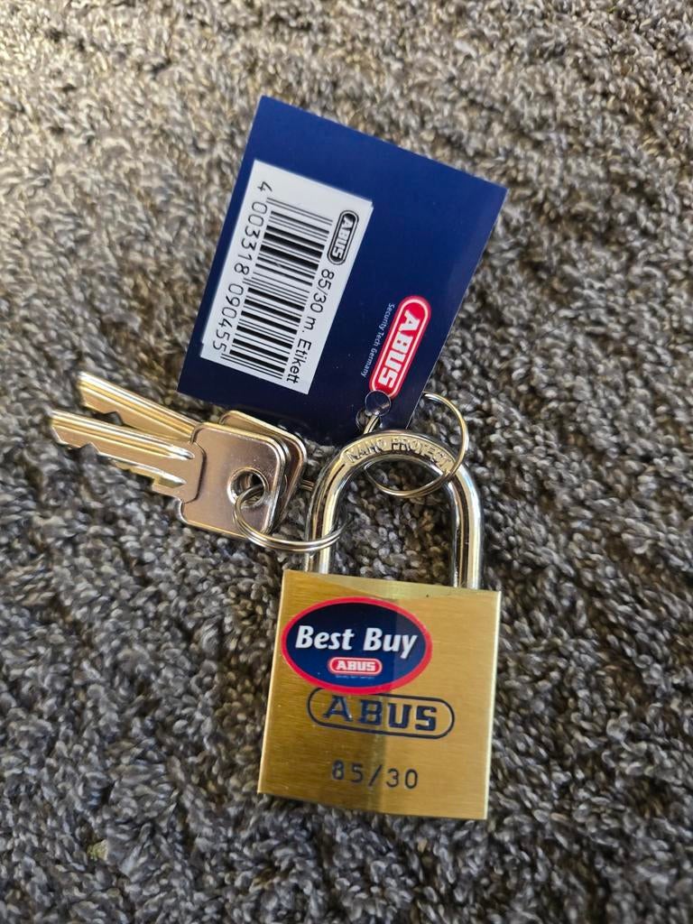 Slot met sleutels merk abus korte beugel, Ophalen of Verzenden, Merk