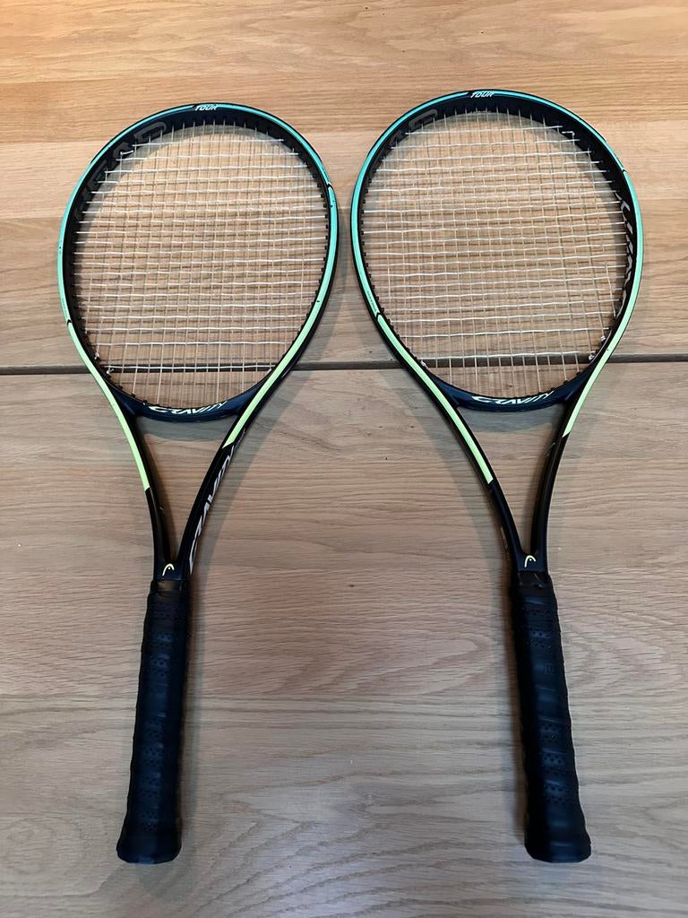 2x Head Gravity Tour, Sport en Fitness, Tennis, L4, Ophalen of Verzenden, Zo goed als nieuw, Head