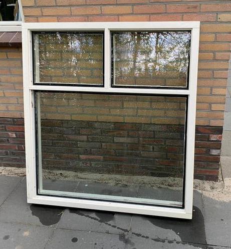 Hardhouten kozijn 120 x 130, Raamkozijn, Zo goed als nieuw, Hout, Ophalen