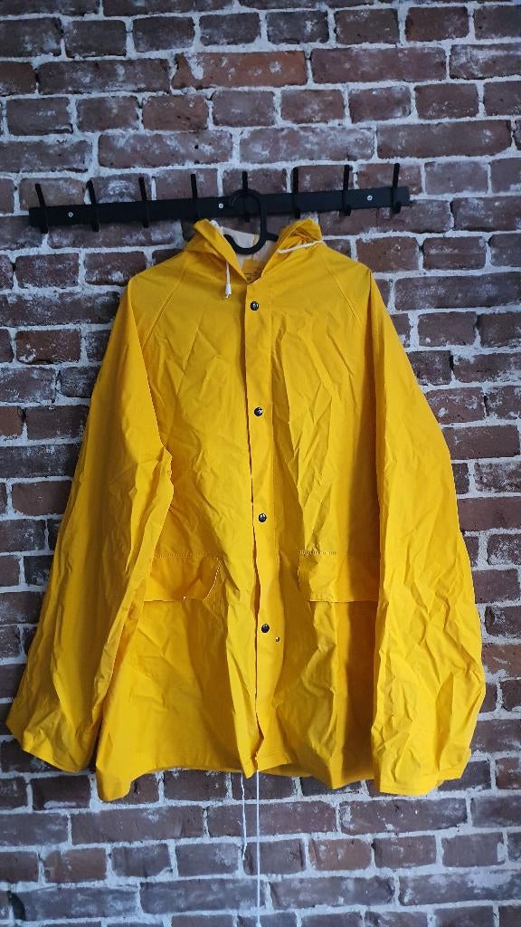 Gele regenjas PVC XXL – waterproof, Ophalen of Verzenden, Zo goed als nieuw, Regenjas