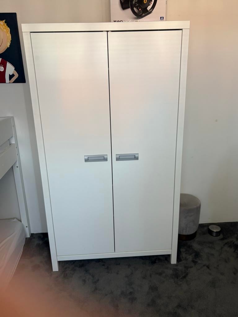 Bopita Witte Kinderkledingkast - 180x100x55 cm, Ophalen of Verzenden, Gebruikt, Kast