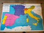 Schoolplaat Zuidwest Europa, Antiek en Kunst, Antiek | Schoolplaten, Ophalen, Aardrijkskunde