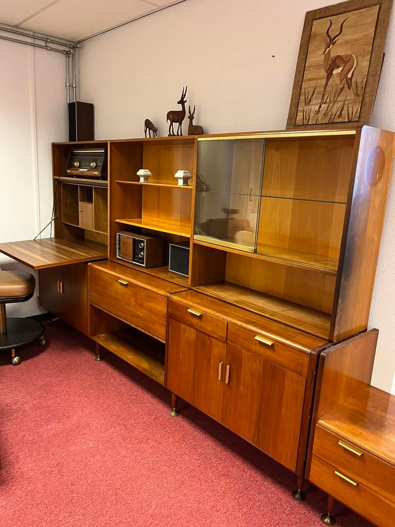 Vintage wandmeubel dutch design 4 delig, Huis en Inrichting, Ophalen of Verzenden, Zo goed als nieuw, Met deur(en), 150 tot 200 cm