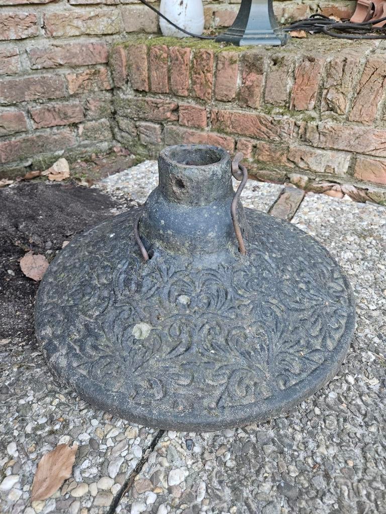 Antieke gietijzeren parasolvoet, Tuin en Terras, Parasols, Ophalen, Gebruikt, Parasolvoet, Nvt