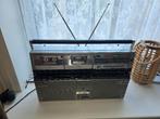 SHARP GF-555 BOOMBOX DUBBEL CASSETTE, Ophalen of Verzenden, Refurbished, Radio