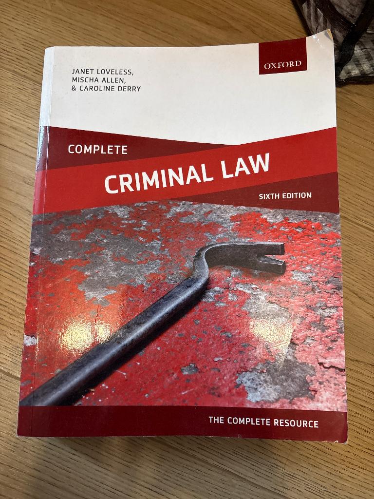 Complete Criminal Law sixth edition, Boeken, Ophalen of Verzenden, Alpha, Gelezen, Niet van toepassing