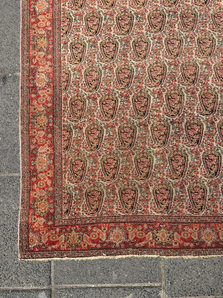 Antiek Perzisch Tapijt Senneh ( Carpet / Rug ) 188 x 135 cm, Gebruikt, Wol, Ophalen of Verzenden, NA