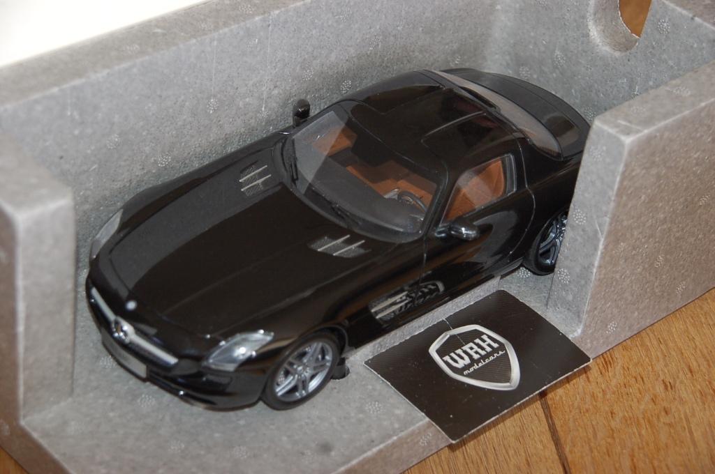 1:18 MERCEDES SLS AMG COUPE black Minichamps WRH, Verzenden, Zo goed als nieuw, Auto, MiniChamps