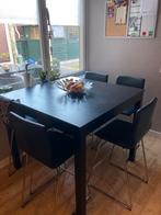 Bartafel 110x110 cm met 6 bijbehorende stoelen, Huis en Inrichting, Ophalen, Gebruikt