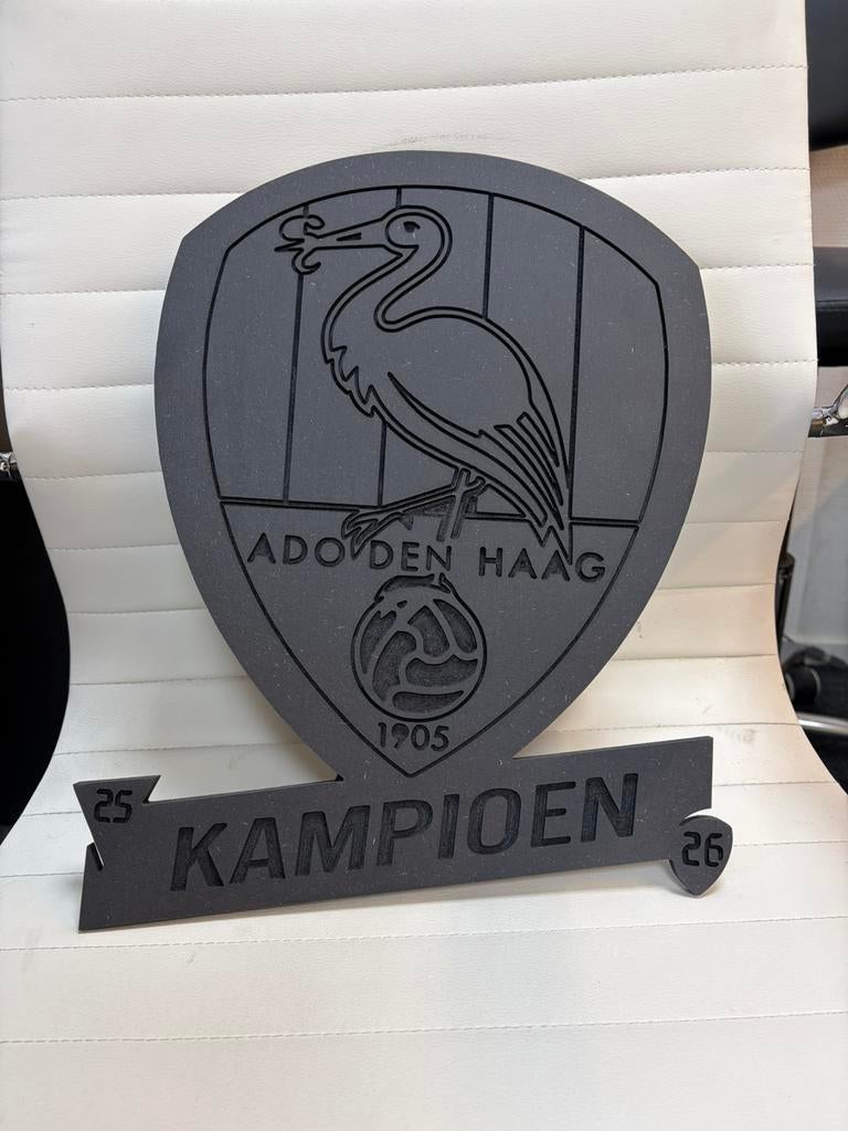 Laatste stuks!! ADO KAMPIOENUH! Kampioensschaal schild logo, Nieuw, Ophalen of Verzenden, Wandbord of Wandpaneel, Overige stijlen