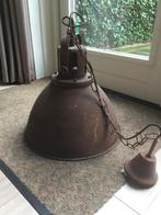Industriële hanglamp, roestbruin metaal, Huis en Inrichting, Lampen | Hanglampen, Ophalen of Verzenden, Nieuw, Metaal, 50 tot 75 cm