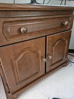 Donker eiken houten kastje, Huis en Inrichting, Ophalen, Zo goed als nieuw, 25 tot 50 cm, 50 tot 100 cm
