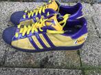Vintage ADIDAS Sneakers Lakers * maat 45 1/3 * suede geel, Ophalen of Verzenden, Gedragen, Overige kleuren