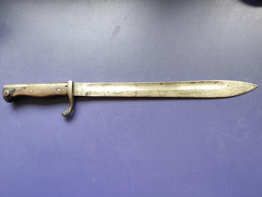 Duitse Butcher bajonet, 1917 door A-G Duisburg, Ophalen of Verzenden, Landmacht, Duitsland, Mes of Dolk