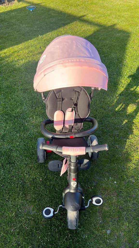 QPlay Luxury Tricycle Rito Roze - Zo goed als nieuw, Fietsen en Brommers, Ophalen of Verzenden, Zo goed als nieuw, Duwstang