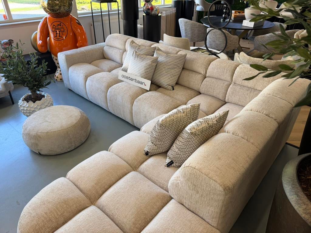 Luxe Velvet Teddy Hoekbank Favola 310x240cm NIEUW Beige Sand, Huis en Inrichting, Banken | Bankstellen, Info@oosterbaanwonen.nl