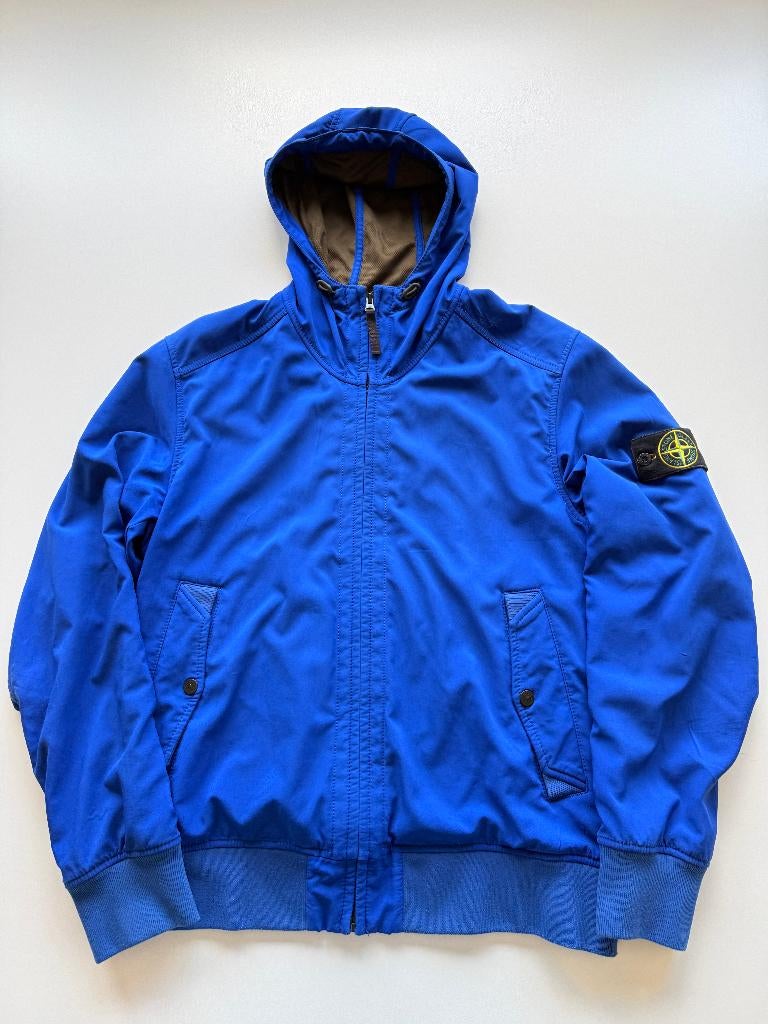 Stone Island Soft shell jas blauw xl, Kleding | Heren, Jassen | Zomer, Gedragen, Maat 56/58 (XL), Blauw, Ophalen of Verzenden