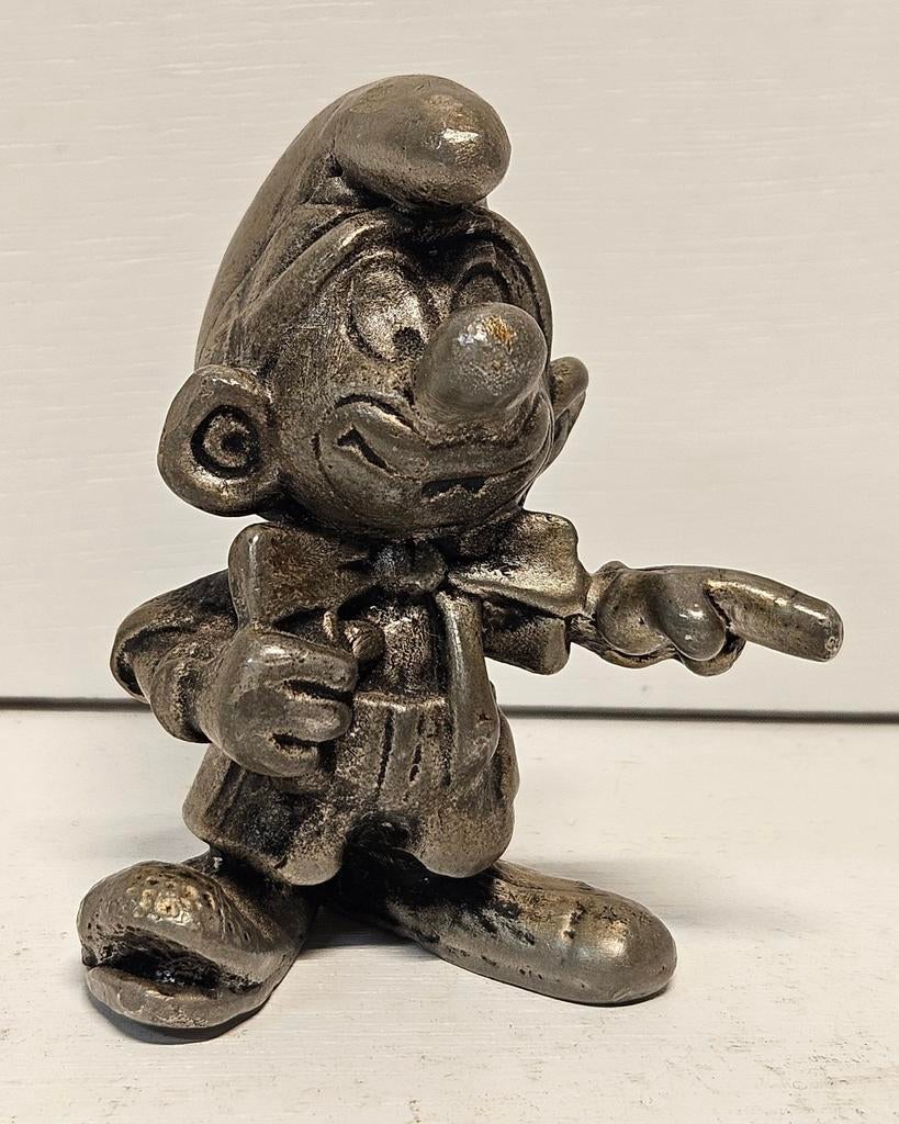 Metalen Smurf, Verzamelen, Ophalen of Verzenden, Gebruikt