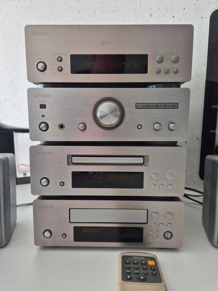 Denon F10 microset met originele afstandbediening, Audio, Tv en Foto, Stereo-sets, Zo goed als nieuw, Cassettedeck, Cd-speler