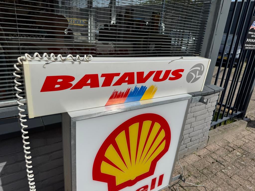 Vintage Batavus Lichtbak Reclamebord - Uniek Item, Verzamelen, Merken en Reclamevoorwerpen, Ophalen, Gebruikt, ., Lichtbak of (neon) lamp