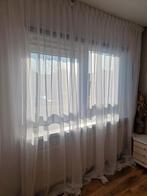 Witte transparante gordijnen (2 stuks), Huis en Inrichting, 200 cm of meer, Wit, Ophalen of Verzenden, Zo goed als nieuw