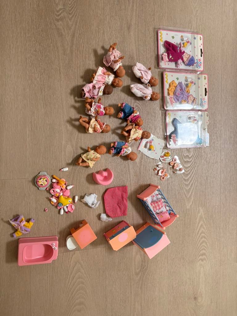 Mini baby born poppetjes met accessoires, Ophalen of Verzenden, Gebruikt