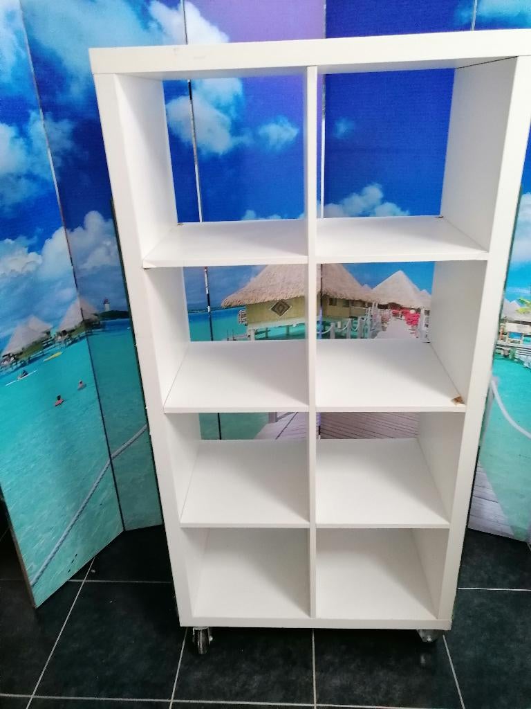 vakkenkast 2x 4 vakken, Huis en Inrichting, Kasten | Boekenkasten, Ophalen, Gebruikt, 100 tot 150 cm, Neutraal