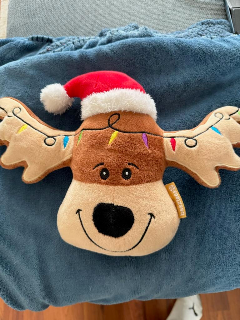 Neues quietschendes Santa Schneemann Rentier Plüsch Haustier Spielzeug mit Seil