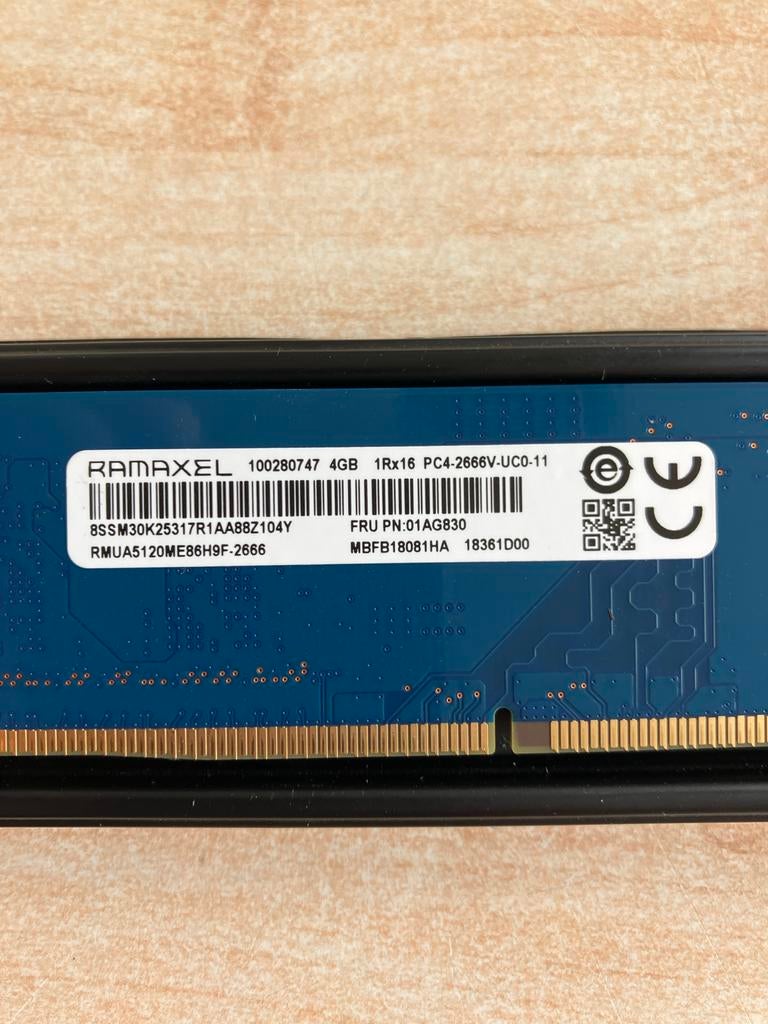 RAMAXEL 4GB DDR4 PC4-2666V-UCO-11 RAM Geheugen, Verzenden, DDR4, Zo goed als nieuw, Desktop